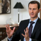 Asad, durante una entrevista con la agencia AFP, en Damasco, el 11 de febrero del 2016.-AFP / JOSEPH EID