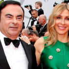 Carlos Ghosn y su esposa Carole en un acto.-X00211