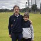 Los jóvenes jugadores sorianos Miguel López y Enzo Jiménez. HDS
