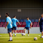 Diego Martínez dirige un entrenamiento en la presente pretemporada. MARIO TEJEDOR