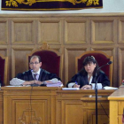 Miembros de la sala de la Audiencia durante un juicio celebrado este año bajo la presidencia de José Manuel Sánchez Siscart.-ÁLVARO MARTÍNEZ