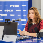 La directora general de FOES, Marian Fernández, durante su comparecencia. GONZALO MONTESEGURO