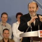 Rubalcaba ya visitó Soria en 2007. / FERNANDO SANTIAGO-