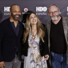 Jeffrey Wright Sarah Jessica Parker y Liam Cunningham, en la presentación de HBO España.-EMILIO NARANJO / EFE