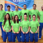 Jugadores del Club Bádminton Soria que participan en la fase de ascenso a Primera División. -