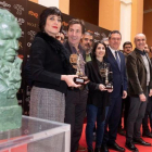 Los nominados andaluces a los premios Goya 2019, el viernes en el Ayuntamiento de Sevilla.-PEPO HERRERA (EFE)