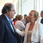 El presidente de la Junta de Castilla y León, Juan Vicente Herrera, y María Luisa Lombardero, consejera delegada de EspañaDuero, participan en la Convención Nacional de la Cámara de Comercio Hispana de los Estados Unidos.-ICAL