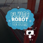 Portada de la página web del Flying Robot International Film Festival donde se ve el logo del evento y el puente de San Francisco capturado desde un dron.-Foto: FRIFF OFFICIAL PAGE