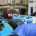 Imágen de uno de los dos campamentos protesta que hay en Manchester en los que viven centenares de persona desde hace meses.-THE INTEPENDENT / MANCHESTER
