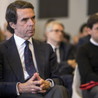 José María Aznar, en la clausura de un foro de la FAES en València-/ MIGUEL LORENZO
