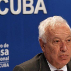 Rueda de prensa de Margallo al final de su visita, en La Habana.-Foto: EFE / ALEJANDRO ERNESTO