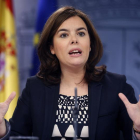 La vicepresidenta del Gobierno en funciones, Soraya Sáenz de Santamaría.-EFE