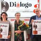 Municio, Calleja y Fernández en la presentación de los Premios Diálogo. R. VALTERO - ICAL