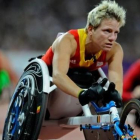 Marieke Vervoort, en una carrera en silla de ruedas.-EL PERIÓDICO