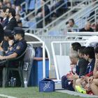 El técnico del Numancia Juan Antonio Anquela durante el encuentro en Tenerife. / ÁREA 11-