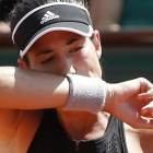 Muguruza, en un momento de su partido contra Halep.-/ MICHEL EULER