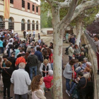 Votantes esperando para acceder a un colegio electoral en Igualada, el 1-O.-MARC VILA
