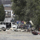 Ataque terrorista con carro bomba en Kabul.-AP