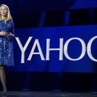 Marissa Mayer, consejera delegada de Yahoo, en un acto en la feria de electrónica de Las Vegas en el 2014.-JULIE JACOBSON / AP