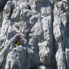 Un momento del rescate a los montañeros accidentados en los Picos de Europa entre los que hubo dos fallecidos. / 112 CASTILLA Y LEÓN-