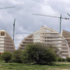 Edificios en construcción de las cúpulas de las energía, en la Ciudad del Medio Ambiente-Efe