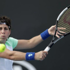 Carla Suárez, durante su despedida en Australia.-EFE / EPA / LYNN BO BO