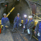 Jose Antonio Álvarez, Francisco Antelo, Miguel Ángel Estévez, Alberto Martínez, y Daniel Heras, los últimos cinco mineros del Bierzo.-- ICAL