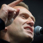 Alekséi Navalni, durante un acto en Moscú el pasado 29 de septiembre.-YURI KADOBNOV (AFP)