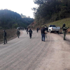 Las fuerzas federales en el sitio del enfrentamiento entre dos grupos armados en el estado de Guerrero Mexico-EFE  Quadratin