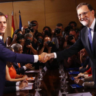 Rivera y Rajoy, tras la firma del pacto de investidura, el 28 de agosto del 2016.-AGUSTÍN CATALÁN