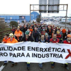 Manifestación de trabajadores de Alcoa en A Coruña.-