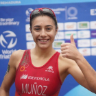 Marina Muñoz tras conseguir la sexta posición en el Mundial. HDS