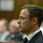 El atleta Óscar Pistorius este martes antes de la sentencia.-Foto: HERMAN VERWEY