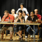 Miembros del Comité de Empresa y de los sindicatos en la asamblea. / U. S. -