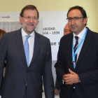 El Presidente del Gobierno, Mariano Rajoy, acompañado del alcalde de Palencia, Alfonso Polanco-Ical