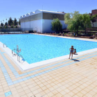 Aspecto de la piscina del San Andrés durante la jornada de ayer. / ÁLVARO MARTÍNEZ-