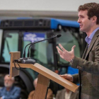 El presidente del PP, Pablo Casado, durante la clausura de un acto de Asaja en Jerez de la Frontera.-ROMÁN RÍOS (EFE)
