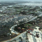 Imagen aérea de las Islas Ábaco en Bahamas, totalmente destruidas por el huracán Dorian.-