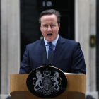 David Cameron, en la puerta de Downing Street.-JUSTIN TALLIS