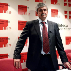 El candidato a rector de la Universidad de León (ULE) Juan Francisco García Marín comparece ante los medios de cara a la celebración de la segunda vuelta de las elecciones universitarias-ICAL