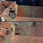 El desplome ocasiona graves daños en el tejado de la iglesia-D.S.