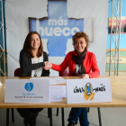 Laura García, coordinadora de Cepaim en Soria, y Teresa Vicente, la presidenta de Cives Mundi.-ÁLVARO MARTÍNEZ