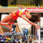 María Vicente, en la prueba de salto de altura del Mundial juvenil de atletismo en Nairobi.-