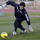 Eduardo Navarro en un entrenamiento. / V. Guisande-