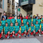 Los dos equipos seleccionados, masculino y femenino, que representarán a Soria en el Programa Regional de Detección de baloncesto. HDS