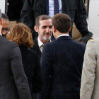 Macron recibe a los rehenes franceses en el aeropuerto de Villacoublay, cerca de París.-FRANÇOIS GUILLOT (AFP)
