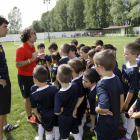 El Campus Sergio Asenjo que se celebra en Garray en su segunda edición arrancaba el sábado con la participación de más de un centenar de chavales.-Diego Mayor
