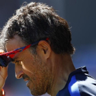 uis Enrique, en un entrenamiento del Barça el pasado año.-AP
