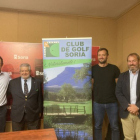 Ramsés López, Juan Ignacio Jiménez, Manuel Salvador y Javier Gervás en la presentación del Alps de Las Castillas. SCARLET ORTIZ