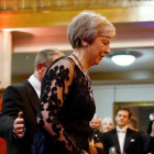 Theresa May en un banquete el lunes en Londres.-REUTERS / HENRY NICHOLLS